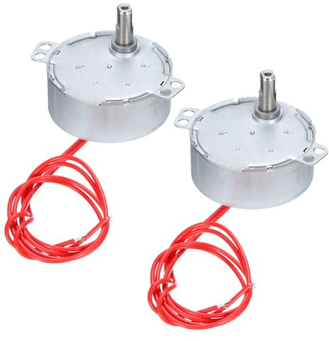 QUARKZMAN 2 Stück Synchronmotor AC 24V 4W 5-6 U/MIN CCW 50/60Hz für Elektrokamin Teile Elektromotoren Mikrowellenherd