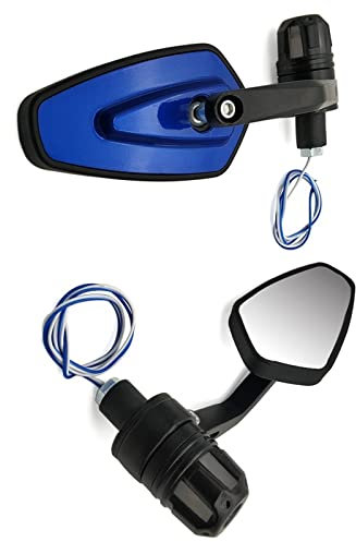 Zubehör Motorradgriffspiegel Mit LED-Blinker Für Triumph SPEED TRIPLE SPEED TRIPLE 1050 SPEED TRIPLE 1050/S (Color : Blue)