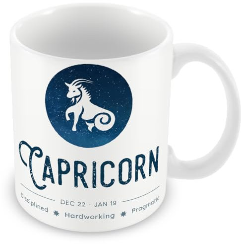 MUGGZ Horoscope Zodiac Star Sign Mug - Capricorn (December 22 - January 19)