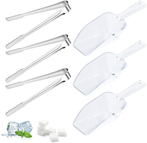 Homgaty 6PCS Sweet Tongs & Scoops Mini Serving Tongs for Candy Bar | For pick mix, candy bar, includes small sweet scoops, measuring shovel spoon, ideal for serving snacks