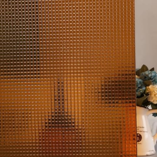 Fensterfolie Orange Mosaik Milchglasfolie Fensterfolie Blickdicht Milchglasfolie Selbstklebend Fenster Sichtschutzfolie Fenster Badezimmer Folie Fenster Sichtschutz 40x200cm