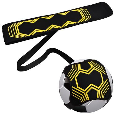 Dokeno Fussballtrainer Mit Schnur - Trainingszubehör Und Geschenk für Kinder, Erwachsene, Fußballer - Trainingsgerät für Bälle Größe 3, 4, 5