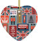 England Symbols Christmas Ceramic Love Pendant Christmas Decorations Hanging Tree Decorations Home Decor