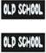 2 Stück Old School Alte Schule Patch Taktische Retro 70/80/90er Moral Stickerei Appliques Emblem Kompatibel mit Klett für Kleidung Rucksack Uniform Weste Hundeweste Biker Jacke Patch