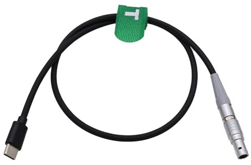 HangTon 12 V Stromkabel für DJI RS4 RS3 Pro RS2 Gimbal auf ARRI Hi-5 cforce RF Motor Cmotion cPRO Camin, USB Typ-C auf CAM, 7-polig, 50 cm