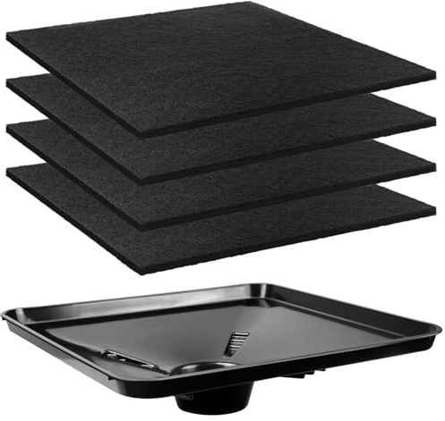 17892 Transmission Drain Pan for Lisle and 4 Pcs 22'' Oil Drain Splash Pad, 87031 87032 Large Transmission Fluid Pan Oil Drain Pan Suitable for Lisle Under Car and Most Transmission Drain Funnel