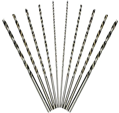 Flylin HSS Twist Drill Bit Set 5Pcs, 2-5mm 150mm Long | Extra Long Straight Shank Drill Bits for Wood Plastic Aluminum