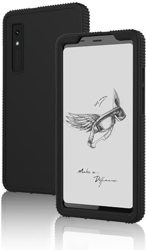 INSOLKIDON Compatibile con Onyx Boox Palma 2 Tablet Custodia protettiva in Silicone Cover con Guscio morbido e antiscivolo (Black)