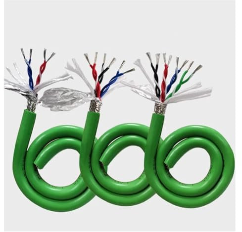 Communication equipment Twisted Shielded Cable 6 Core Servo Encoder Cable Luminum Foil Shielding Braided 485 Meshsignal Control Power Cable Wire and cable(6 core 0.15mm2)