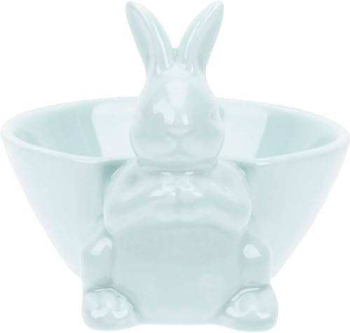 Niltracy Bunny Candy Dish Ostern Hase Schale Keramik Obstschale Snack Servierschale Ostern Salat Dessertschale Tischdekoration (Gelb)