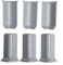 Emiif Lot de 6 protections d'angle pour plinthes de 8 cm de hauteur, décoration d'intérieur (M, gris)