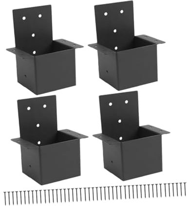 F Fityle 4X Pergola Brackets Gazebo Kit 4x4(Actual 3.6x3.6) Post Top Rafter Bracket High Stability for DIY Pergola Projects Cabin