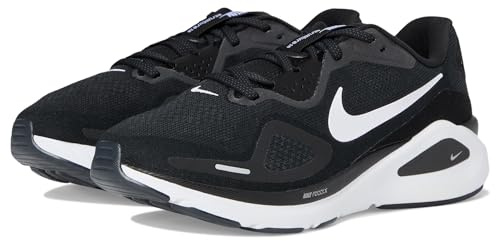 Nike Women's Structure 26 Sneaker, Black/White/Wolf Grey/Metallic Silver, 6.5 X-Wide