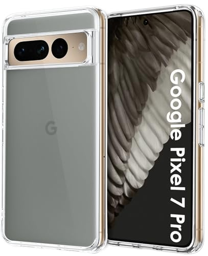 ICEDIO Ultra Clear TPU hülle für Google Pixel 7 Pro 5G 6.1″(2022) | Kristallklar, Vergilbungsfrei, Elastisches TPU, Luftpolster-Ecken, Erhöhter Kamerarahmen, Passgenaue Aussparungen