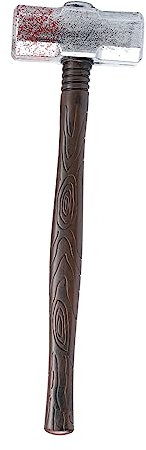 Vaguelly 1pezzi Martello Halloween Accessorio Sangue per Cosplay Forniture Halloween Realistico in Plastica per Feste e Travestimenti