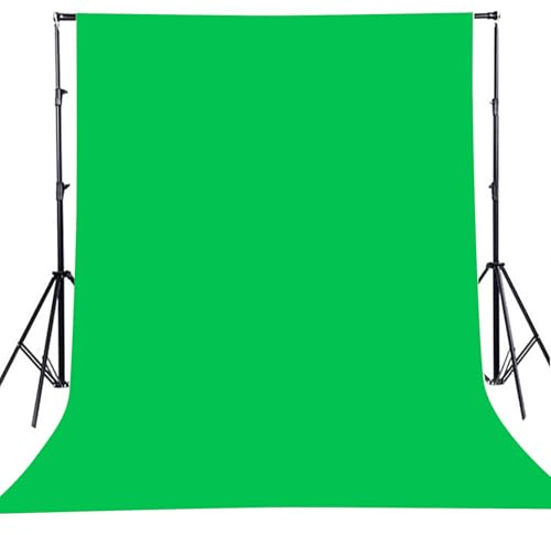STCREE Green Screen Backdrop 2.1M x 3M (7ft x 10ft) for Live Studio Zoom Sessions Live Gaming and Parties Children's Birthday party Background Product Photography Props KLSST018