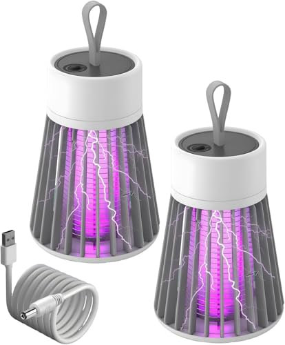 MozzGuard, 2025 New Mozz Guard Mückenlampe, wasserdicht, für den Außenbereich, tragbar, batteriebetrieben，　Grau-2PCS