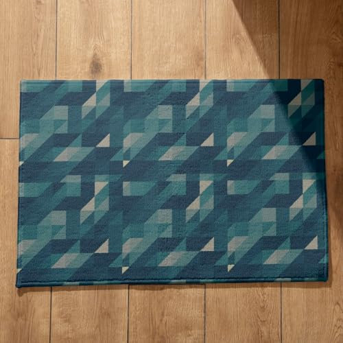 Ethereval External Doormat Dirt Trapper Indoor Rug Geometric Camouflage Funny Outdoor Door Mats Long Bathroom Mat Runner Quick Dry, Machine Washable, Absorbent Bath Mats 40x60cm