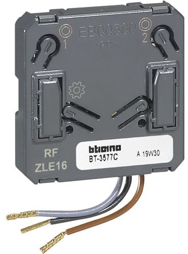 BTICINO Modulo Interfaccia Wirelss 3577C, Trasforma Deviatore o Pulsante Tradizionale in un Comando Wireless, da Associare a un Dispositivo Connesso per Controllo della Luce, Alimentazione Batteria