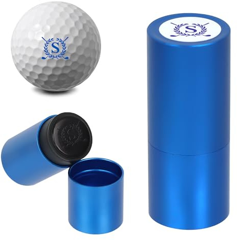 LACGO Golf Ball Stamp, Golf Ball Stamper, Reusable Self-Inking Golf Ball Stamp Marker to Identify Golf Balls, Golf Gifts Golf Accessories for Men and Women Golfers