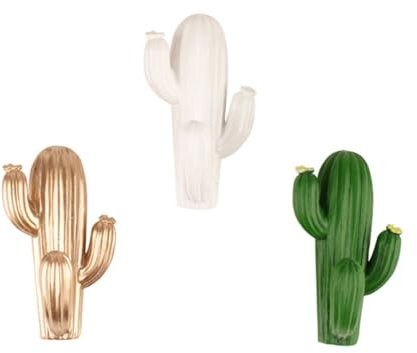 3 Pezzi Ganci Adesivi a Forma di Cactus, senza Fori, in Resina per Cappelli | Ganci in Plastica, per Bagno e Cucina, Autoadesivi, per Abiti e Chiavi, Appendi Asciugamani Gancetti Colorati Colore Casuale