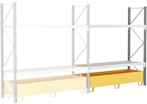 kaiserkraft | Weitspannregal mit Wanne | B 1800 mm | HxT 2000 x 800 mm | Fachlast 660 kg | Anbauregal