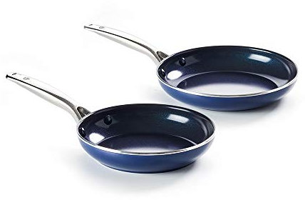Blue Diamond Non-Stick 24 cm and 28 cm Frying Pan Set, Aluminium