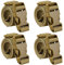 MAGARROW 100 cm Gurtschnalle, Verpackungsgurte, Verstellbarer 2,5 cm Gürtel (2,5 cm breit – 101,6 cm lang, Hellbraun (4er-Pack))