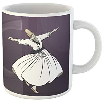 Awowee Coffee Mug Sufi Semazen Mevlana Rumi Sufism Anatolia Neyzen 11 Oz Ceramic Tea Cup Mugs Best Gift Or Souvenir For Family Friends Coworkers