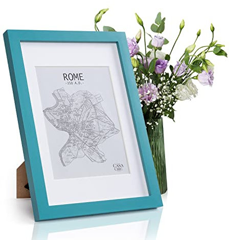 Casa Chic Cadre Photo 32.7 x 24 cm en Bois, Cadres Photo, Porte Photo Mural, Cadre Decoration Murale Pele Mele pour la Maison, Affichage Vertical/Horizontal, avec Protection Verre et Passe Partout