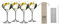 RIEDEL Gin Tonic Vorteilsset 5441/97 + Gratis 4er Set EKM Living Edelstahl Trinkhalme Silber
