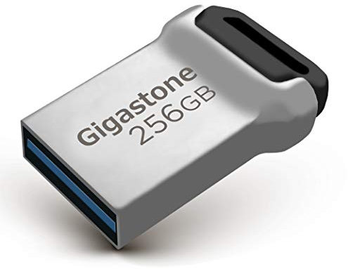 GIGASTONE 256Go Clé USB Nano Flash, Z90 USB 3.2 Gen 1, 100Mo/s Ultra Rapide, Design Métallique, Mini, Stockage et Sauvegarde pour PC/Mac/TV/Voiture, USB 2.0/3.0/3.1 Compatible