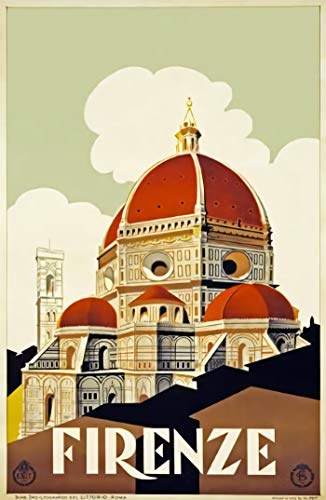 Tainsi Theissen Vintage Italy Florenz Florence Italian Travel Poster - Matte Poster Frameless Gift 11 x 17 Zoll (28 cm x 43 cm) *IT-00189