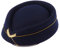 Amosfun Stewardess Hut Wolle Mütze Flugbegleiter Hut Teardrop Fascinator Cocktail Hut für Musikalische Leistung Cosplay Kostüm Zubehör Größe M (Marineblau)
