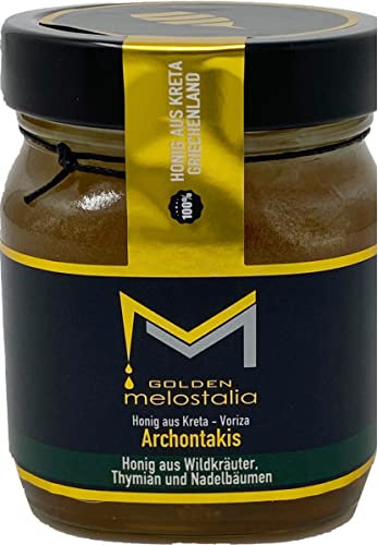 400g Glas Wildkräuterhonig Golden Melostalia Archontakis aus Kreta Griechenland