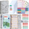 Budget Planner Budget Binder A6 - Budgetplaner Finanzplaner, Bugetplaner Umschlagmethode Haushaltsbuch mit Geldfächer, Geld Organizer Sparbuch mit Folien für Sparen, Geldplaner, Cash Stuffing