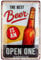 Nostalgic-Art Retro Blechschild, 20 x 30 cm, The Best Beer is an Open One – Geschenk-Idee für Bier-Fans, aus Metall, Vintage Design mit Spruch, Blechschilder Sprüche, Bier-Deko