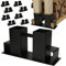 Ansobea Holzstapelhilfe Aussen 8er Set Holzlager, Stapelhilfe für Brennholz, Holzstapelhalter für Kaminholz Stabile Brennholz Stapelhilfe, für innen und außen, Schwarz
