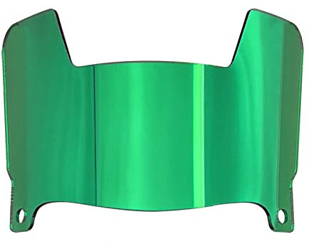 Mini-Fußballhelm-Visier, transparent, mit Clips, universelle Passform für Sammler und Display, Spiegelgrün