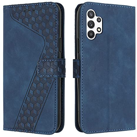 OKZone Cover per Samsung Galaxy A13 4G, Custodia in Pelle Samsung A13 4G, Antiurto Cover a Libro Galaxy A13 4G Magnetica Portafoglio Folio PU Pelle Flip Caso con Wallet Case Cover (Blu)