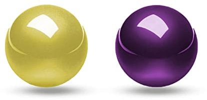 Perixx PERIPRO-303X2C 1.34 Inches Trackball 2 pcs Pack - Replacement Ball for M570, M575, PERIMICE-517/520/717/720, and Other 1.34inches Trackball Mouse - Glossy Purple and Yellow