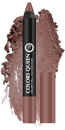 Colors Queen Color It All Long Lasting Crayon Lipstick | Up to 18 Hours Stay | Creamy Matte Finish | Waterproof & Light Weight| Smudge Proof & Non-Transferable | Lipstick for Women (Nude Bomb,3.5g)