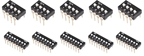 QUARKZMAN 1 Sätze (40Stück) DIP Schalter 4 8 Positionen 2,54mm Raster für Leiterplatten