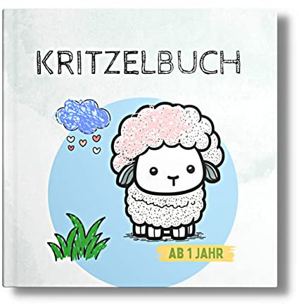 Kritzelbuch ab 1 Jahr: Das etwas andere Malbuch mit den süßesten Tiermotiven.