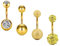 Rajnard Belly Button Bar 14G 10mm Gold Belly Bars Chirurgenstahl CZ Diamant Bauchnabel Piercing Nabel Bar Bauchnabel Ring Piercing Schmuck für Frauen Männer