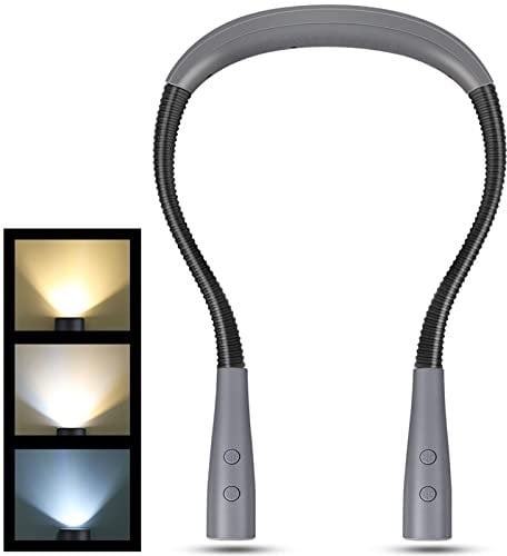 Fyearfly Nacken-Leselampe, Flexibles Nackenlicht, Farbhelligkeit, Verstellbar, Augenfreundlich, Wiederaufladbar, Leselampe Für Schulen, Wohnheim, Weben, Reparaturen