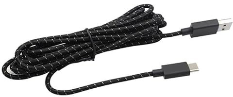 KOOWOD Elite Controller Series 2 Charger - OEM 9FT Nylon Braided USB C to USB A Charging Cord for Xbox Elite Controller Series 2, Series X S, PS5, Switch Pro Controller (Bulk Packaging)