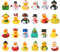 24 Stück Weihnachts Gummienten, Verschiedene Gummi Enten Lustig Kreativ Gummi Badeenten Wasserspielenten Bade Enten Spielzeug für Kinder Weihnachtsfeier Zuhause Auto-Innendekoration (24 Stile)