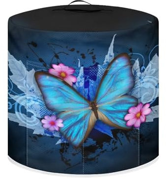 Hinthetall Blue Butterfly Appliance Cover Dust Cover for 3 Quart,Electric Pressure Cooker Rice cooker,Air Fryer and Crock Pot, Machine Washable