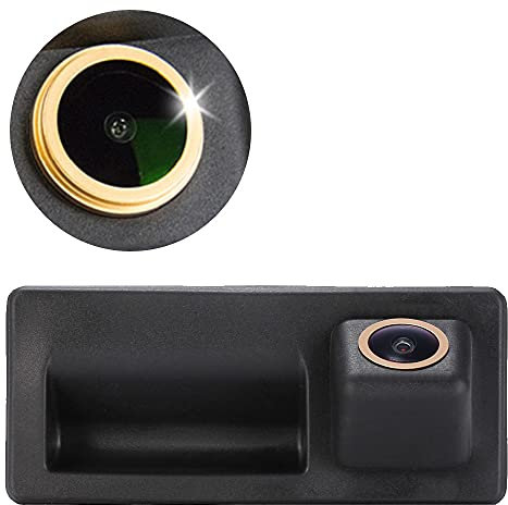 Goldene Objektiv Super Weitwinkel Griffleiste Kamera Nachtsicht Kofferraumgriff HD Rückfahrkamera Ersatz für Audi A3 A4 A4L S4 A5 S5 Q3 Q5 A6 A7 A6L A8L S6 S7 RS5/VW/Tiguan/Golf 6 Variant/Golf Gross